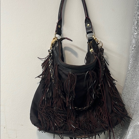 Mzwallace Fringe Leather Shoulder Bag - Brown - Picture 4 of 12